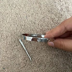 Love bracelet silver with screw attachment